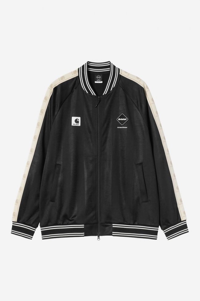 Carhartt F.C.Real Bristol x Carhartt WIP Varsity Track Jersey Blouson - Black Carhartt F.C.Real Bristol x Carhartt WIP Varsity Track Jersey Blouson - Black
